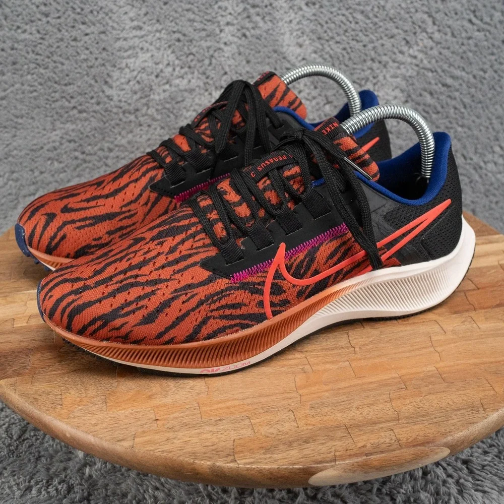 Nike Air Zoom Pegasus 39 Womens Size 9 Orange Black Blue Running Shoes Sneakers